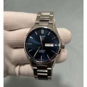 TAG Heuer Carrera Calibre 5 Automatic WAR201E Blue Dial 41mm Steel Day-Date